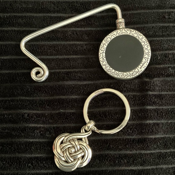 Brighton Interlok Key Fob and Deco Rose Handbag Hook - Picture 2 of 2